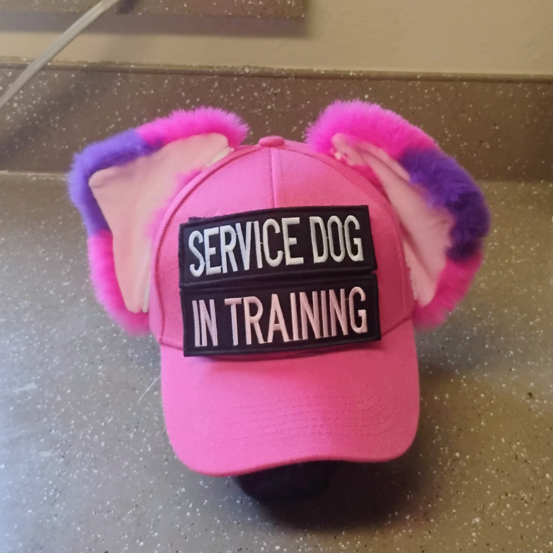 pink dog ear ballcap