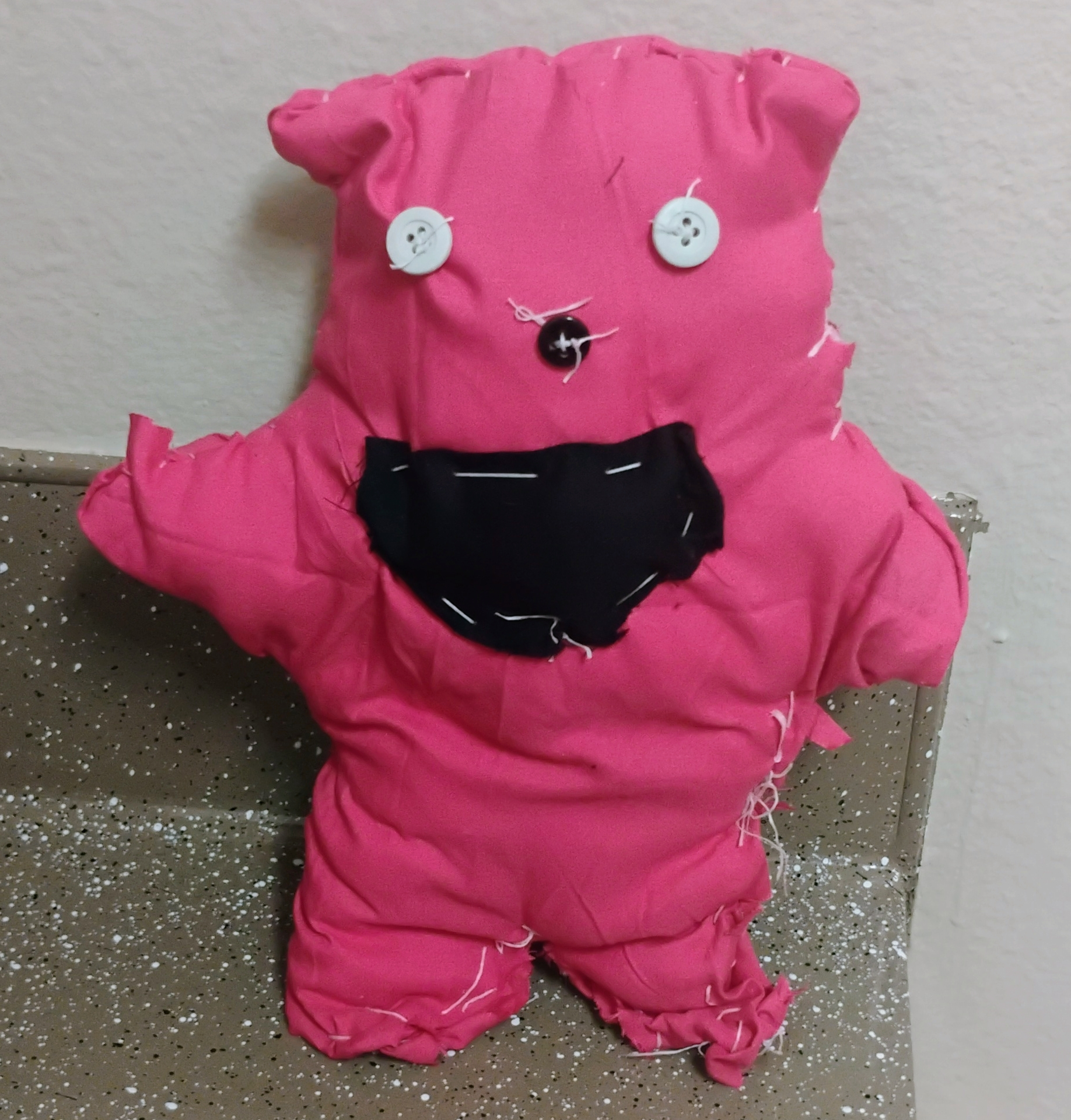 pink horror bear plushie